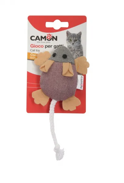 Camon cat toy - Котешка играчка с коча билка - малка дънкова мишка 1