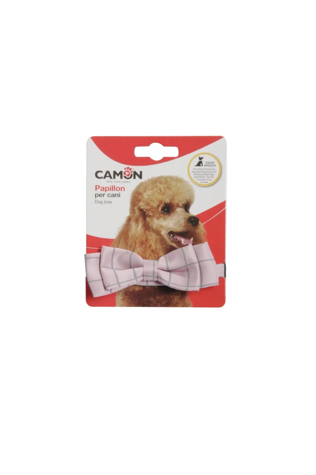 Camon Checkered necktie for dogs - Елегантна папийонка за кучета, 2 цвята 2