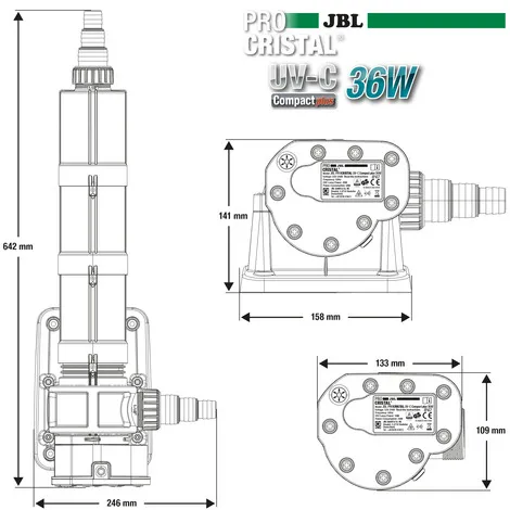 JBL PROCRISTAL UV-C Compact plus 36W - Стерилизатор срещу помътняване на водата в аквариума 36 W 3