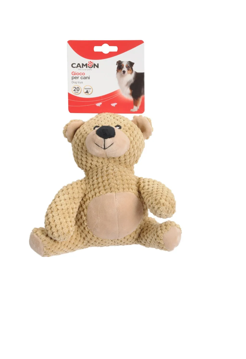 Plush teddy bear and fox with internal squeaker - Забавна кучешка плюшена играчка - мечка / лисица , 20 см. 1 брой 3