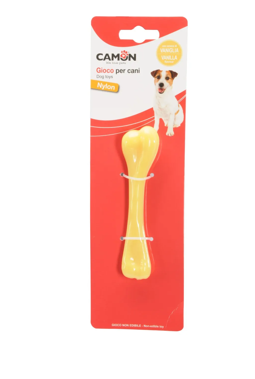 Camon dog toy - Играчка за кучета - кокал с вкус на ванилия, 13 см.