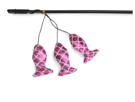 Camon Cannetta con pesciolini - Котешка играчка - въдица с три рибки , 2 цвята , 1 брой. 1