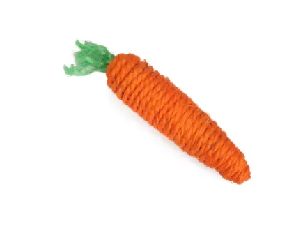 Camon Sisal carrot-shaped boy for small pets - Играчка за гризачи - морков от сизал 14 см. 1