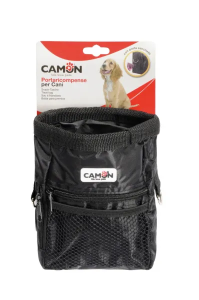 Camon Oxford treat bag with belt and scoop bag dispenser - Чанта за лакомства с дозатор за хигиенични торбички