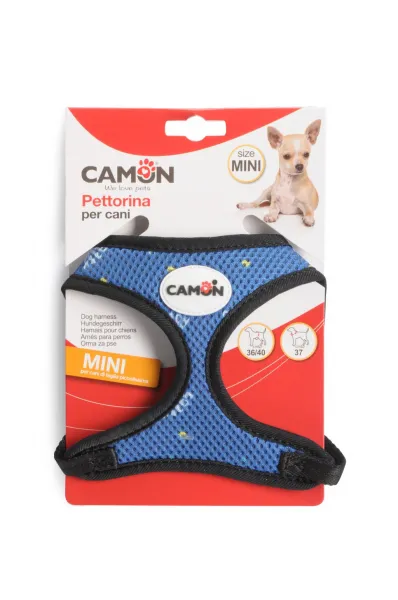 Camon Harness Blue Sky Mini - Регулируем нагръдник за кучета от мини породи , вратна обиколка до 37см. и гръдна от 36 до 40 см. 1