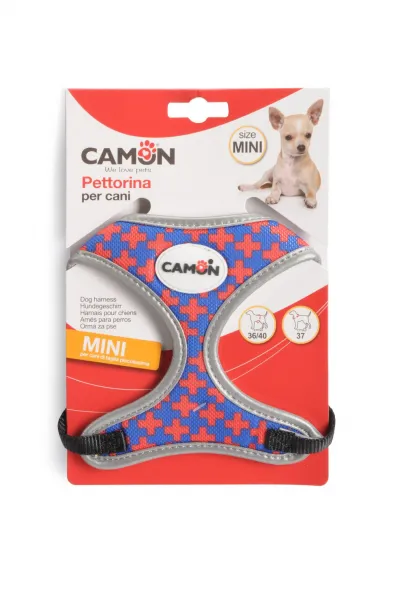 Camon Harness Bicolor Mini - Регулируем нагръдник за кучета от мини породи , вратна обиколка до 37см. и гръдна от 36 до 40 см. 1