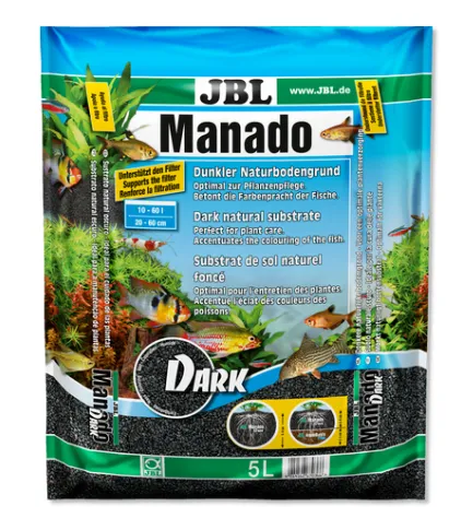 JBL Manado Darck - Натурален субстрат за филтрация на водата и подхранване растежа на растенията в аквариума, 3 литра