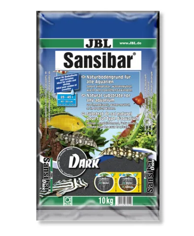 JBL Sansibar BLACK - Дъно, подхранващ субстрат за сладководни и соленоводни аквариуми и териариуми, 10 кг. черен