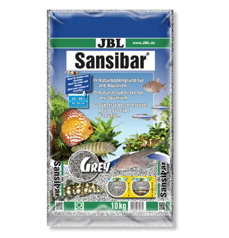 JBL Sansibar GREY - Дънен, подхранващ субстрат за сладководни или соленоводни аквариуми и териариуми - 10 кг. - сив