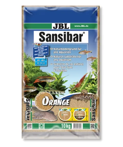 JBL Sansibar ORANGE - Дъно, подхранващ субстрат за сладководни или соленоводни аквариуми и териариуми, 10 кг. оранжев