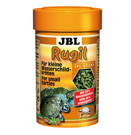 JBL Rugil – Балансирана храна на гранули за малки подрастващи костенурки, 100 мл.