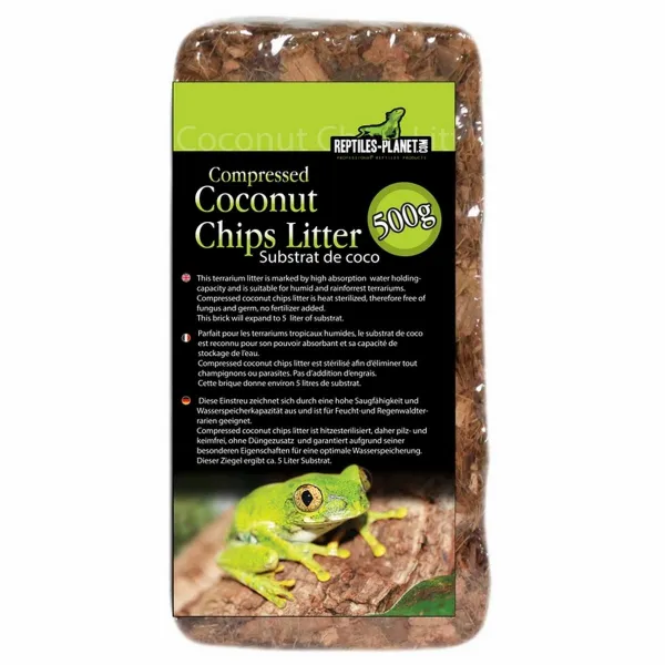 Savannah Substrate pour Reptiles Compressed Coconut Chips Litter - Постеля за терариуми от кокосова кора, 500 гр. 1