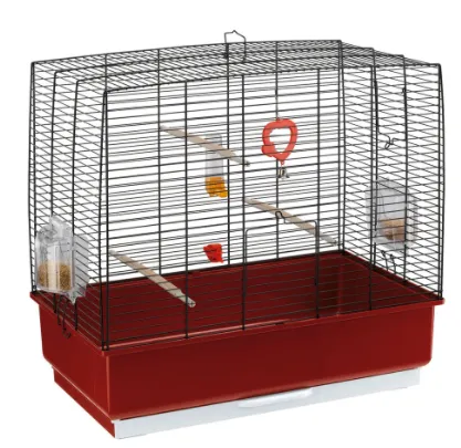 Ferplast - Cage Rekord 4 Black - Оборудвана клетка за птици с размери - 60х33х57 см. черна