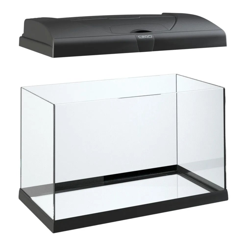 Ferplast Capri 50 LED Black - Оборудван стъклен аквариум с вътрешен филтър,40 литра черен 3