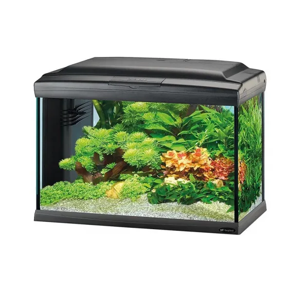 Ferplast Cayman 60 Led - Стъклен аквариум , оборудван с филтър и LED осветление, oбем - 75 литра, черен 1