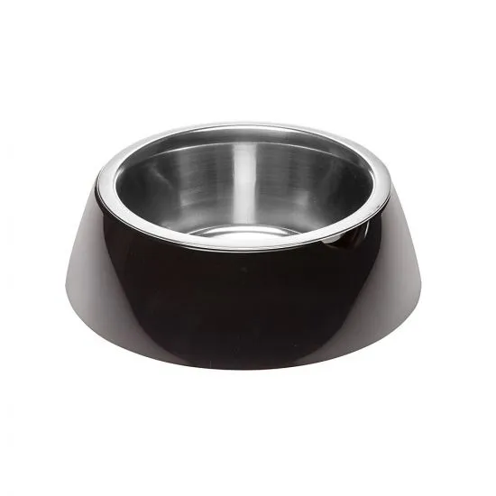 Ferplast Jolie Small - Метална купа за храна и вода за кучета и котки,  0,5л. черна