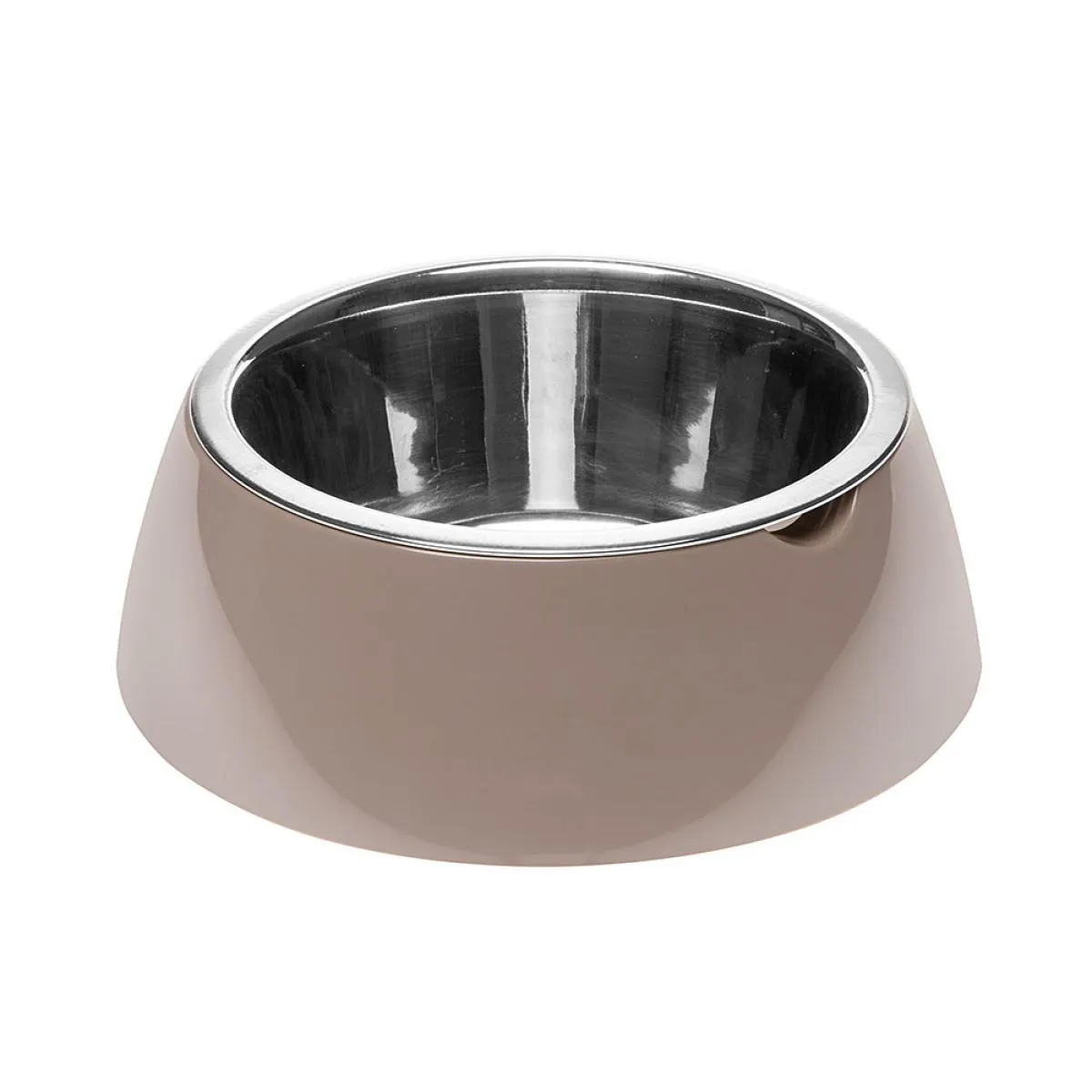 Ferplast Jolie Small - Метална купа за храна и вода за кучета и котки,  0,5л. цвят беж
