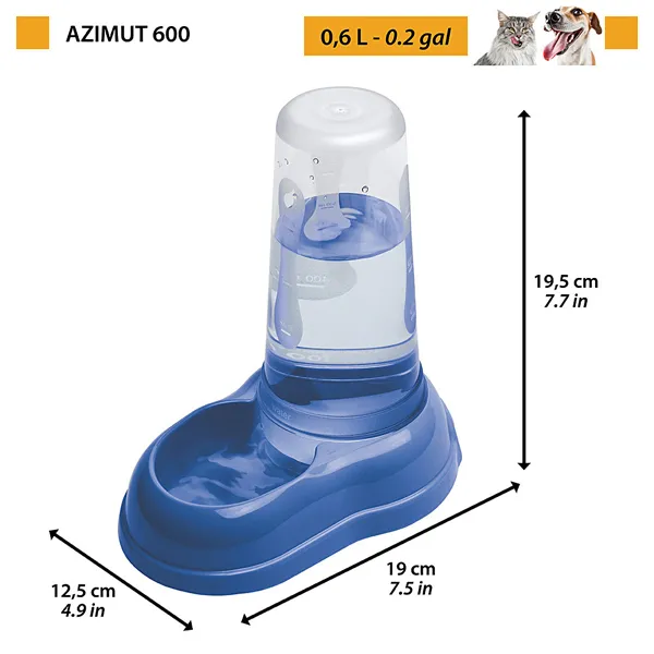 Ferplast Azimut 600 - Разпределител за вода или храна, 600 мл, розов/светло син 2