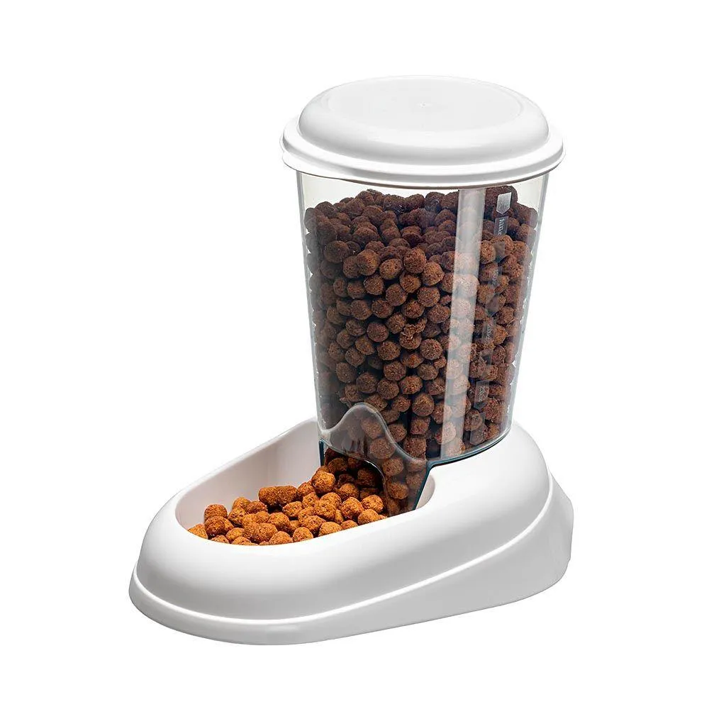 Ferplast - Zenith - Диспенсър за суха храна за кучета и котки / син, бял / 29,2 / 20,2 / 28,8 см. - 3 литра 3