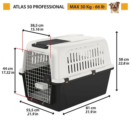 Ferplast - Atlas 50 Professional - Транспортна чанта за кучета от средни и големи породи 81 / 55,5 / 58 см. 2