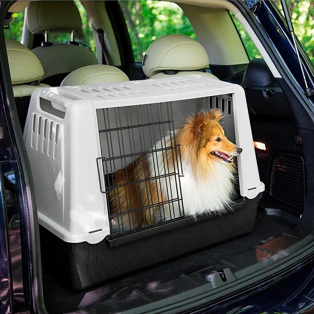 Ferplast Atlas Car Mini - Транспортна клетка за кучета за автомобил, с опция за пренасяне на 2 кучета, 72 x 41 x h 51 см. 3