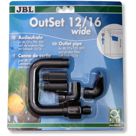 JBL OutSet wide 19/25 CristalProfi e1901 - Комплект за връщане на вода с широка струя за външни филтри за аквариуми