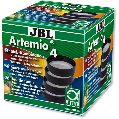 JBL Artemio 4 - Сито 4 броя (0,15 мм, 0,30 мм, 0,60 мм. 1,0 мм), комплект от 4 части за жива храна, напр. Артемия 1