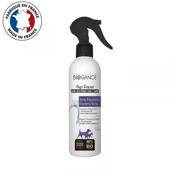 Biogance Algo Repair Spray - Възстановяващ спрей за кучета и котки, за повредени, сухи и чупливи козини-250мл