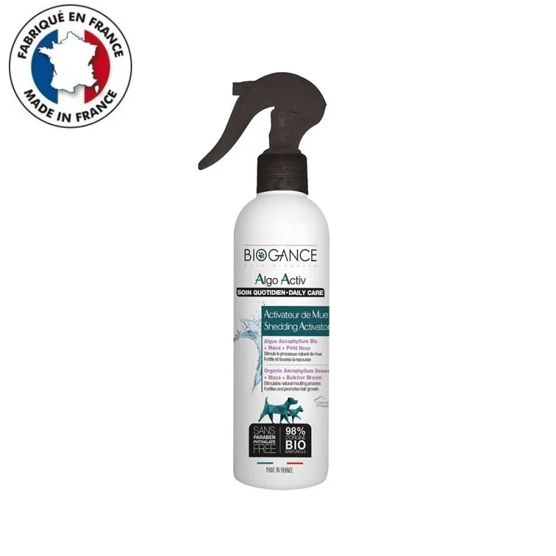 Biogance Algo Active Spray - Активиращ спрей за кучета и котки по време на линеене на козината-250мл