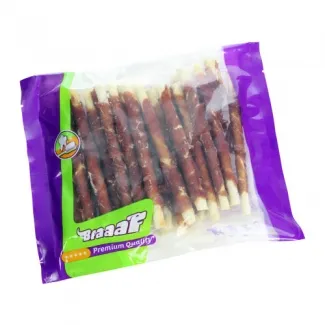 Braaaf Roll Duck Sticks - Кучешко лакомство, солети от телешка кожа с патешко месо 30 броя, 300 грама