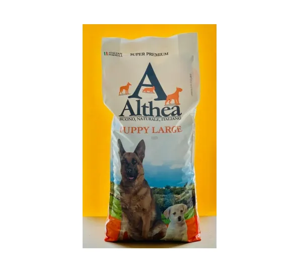 Althea Puppy Large - Балансирана суха храна за подрастващи кучета от големи породи с пилешко, телешко, агнешко и сьомга, 15 кг.