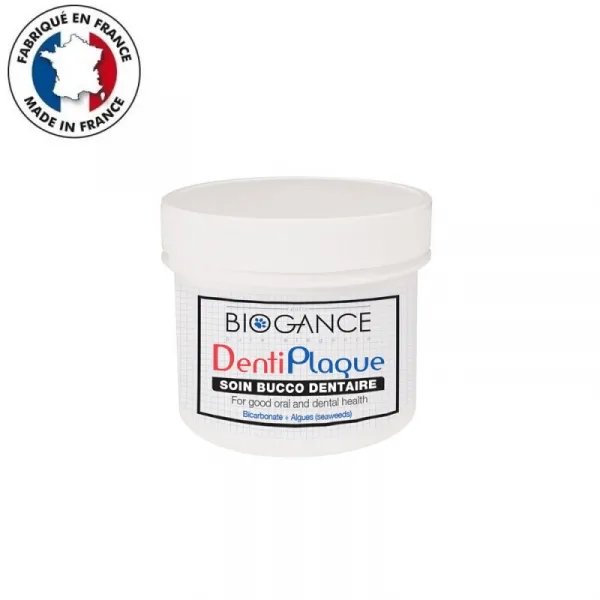 Biogance Dentiplaque - Натурален продукт за устна и зъбна хигиена при кучета и котки, 100 гр.