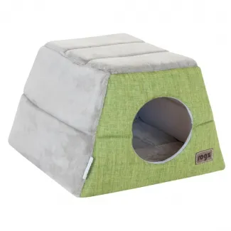 Rogz Cuddle Igloo - Сгъваема къщичка тип иглу и легло за котки, 41 см/41см/30 см. зелено 1