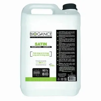 Biogance Shampoo Pro Satin - Шампоан за кучета с органично арганово масло, витамин Е за укрепване на козината, 5л.