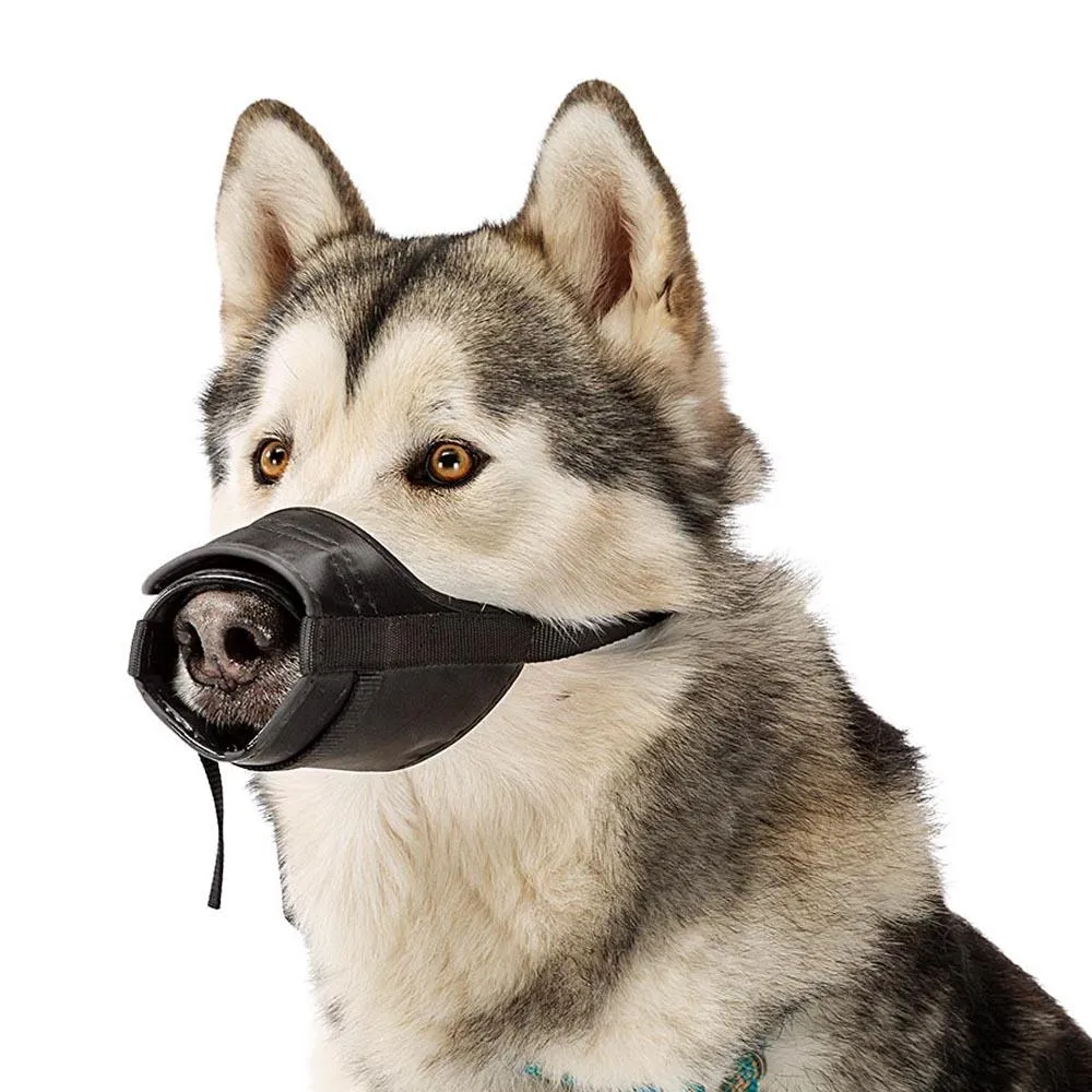 Ferplast Muzzle Safe Large Black - Регулируем намордник за големи кучета като порода голдън ретривър, A: 48÷80 см - B: 20÷30 см- C: 14 см.- черен 2