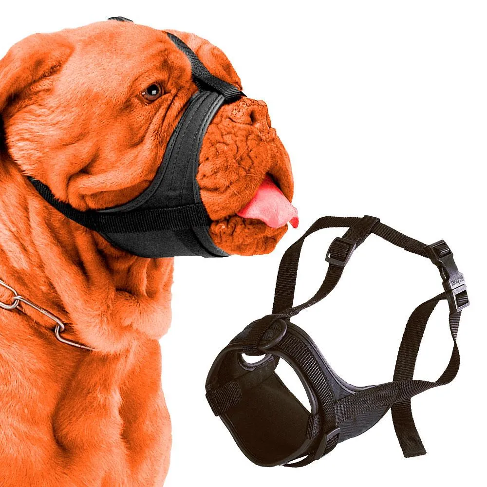 Ferplast - Muzzle Safe Boxer - Регулируем намордник с меки ръбове за кучета с къс нос, A: 50÷80 см - B: 20÷30 см - C: 10 см. - черен 2
