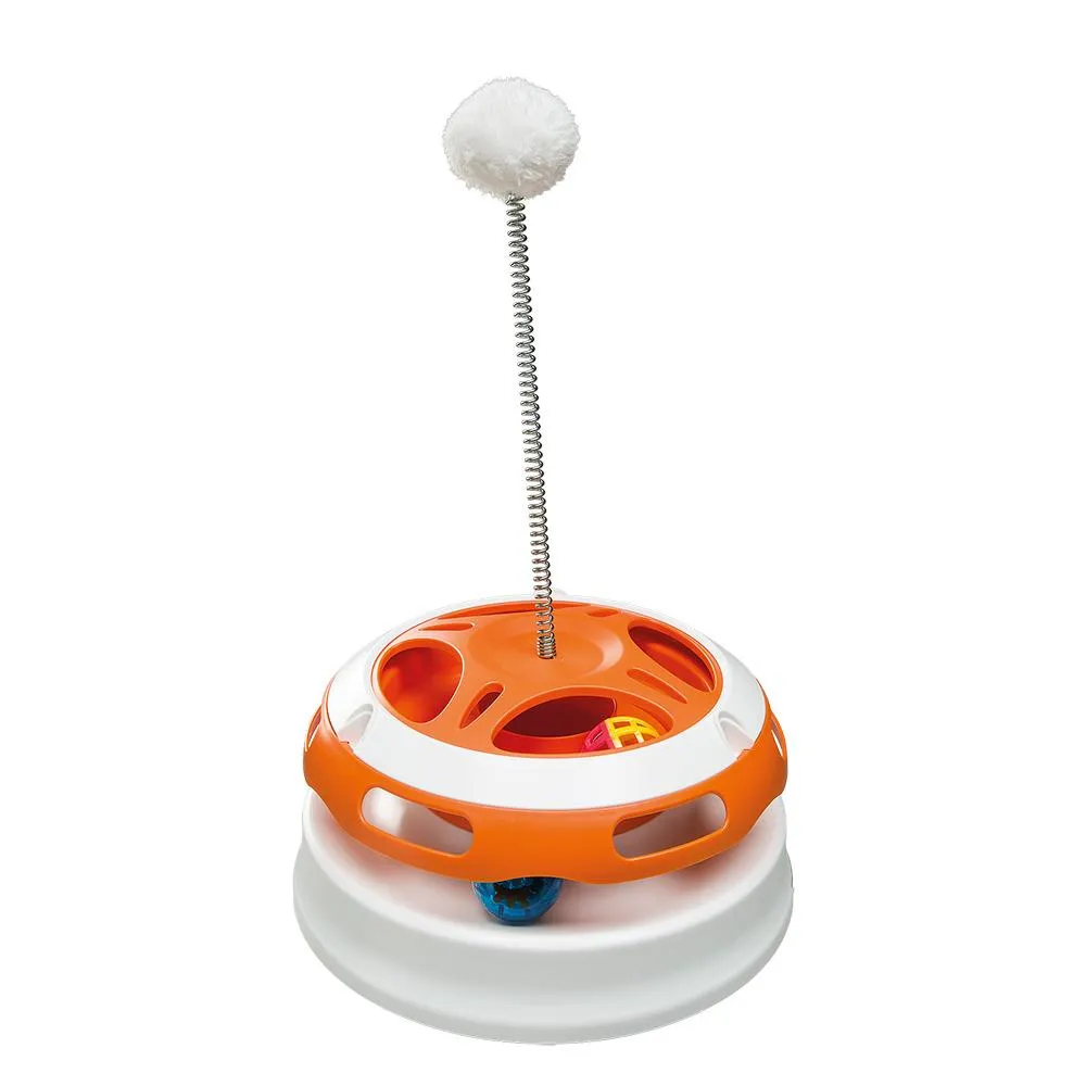 Ferplast Vertigo - Забавна котешка играчка, закачено топче на пружина, Ø 24 x 36,5 см.