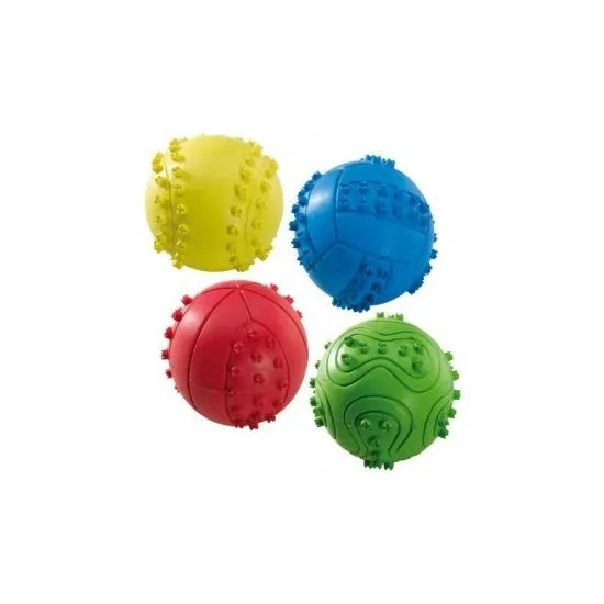 Ferplast Rubber Balls - Кучешка играчка - топка в различни цветове масажираща венците, 6 см.