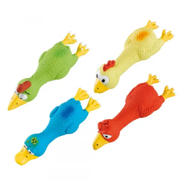 Ferplast Ducks - Кучешка играчка от латекс - пате със звуков ефект, 18 x 6 x h 4 см.