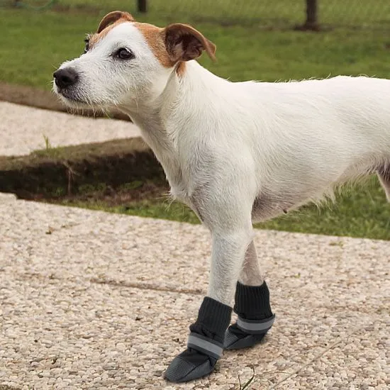 Ferplast Dogs Shoes Medium - Защитни обувки тип чорап за кучета, 2 броя, 7 x 8 x h 9 см. - черни 2