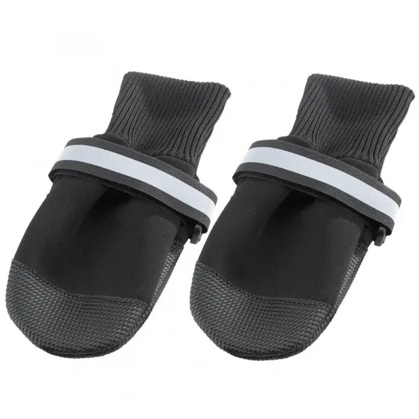Ferplast Dogs Shoes XL - Защитни обувки тип чорап за кучета, 2 броя, 9 x 10 x h 11 см. - черни 1