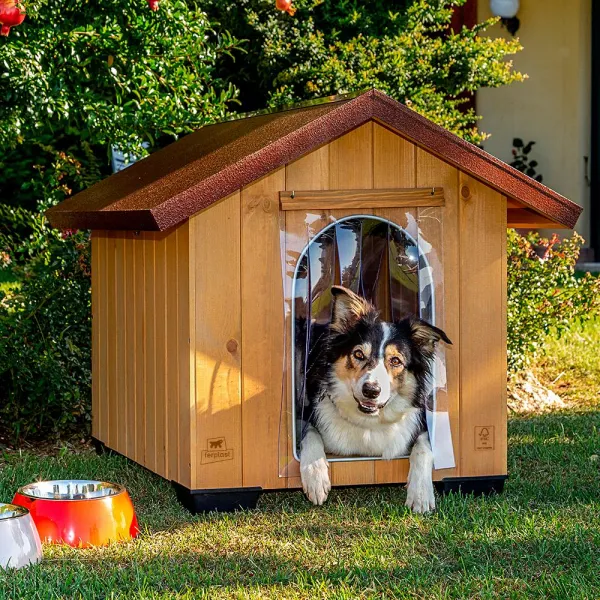 Ferplast Kennel Door Medium - Пластмасова врата за къщи на кучета, предпазваща и от студ, 27,5 x h 42 см. 1