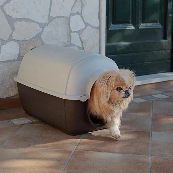 Ferplast - Kenny Mini - Пластмасова къща за кучета с вентилационна система, 40 / 66 / 40 см. 1