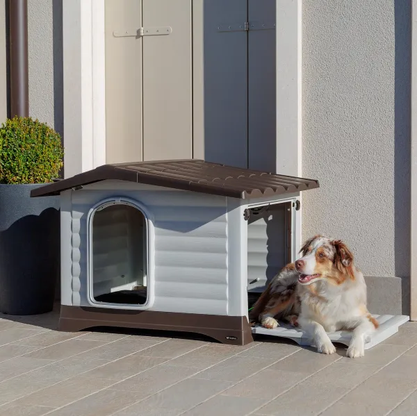 Ferplast  DogVilla 70 - Луксозна къща за кучета с постелка , 73 x 59 x h 53 см. 1