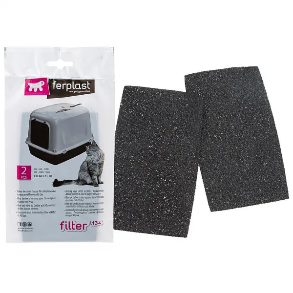 Ferplast Spare active carbon filters - Филтър за котешка тоалетна модел Ferplast Clear Cat 10 и Ariel 10
