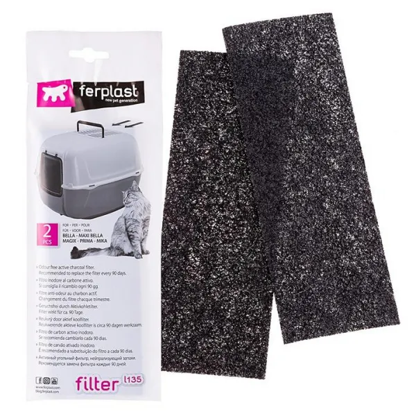 Ferplast Spare active carbon filters - Филтри против миризми за котешки тоалетни Bella, Magix, Prima, Mika and Maxi Bella 