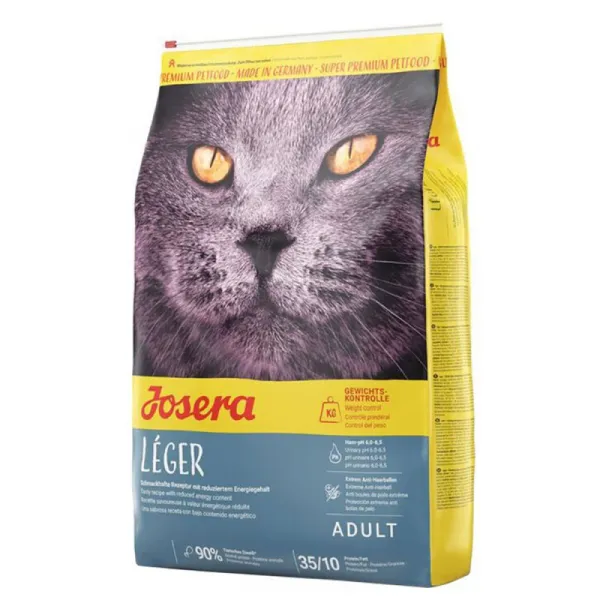 Josera Leger Cat - Премиум суха храна за израснали котки слабоактивни и склонни към затлъстяване с пилешко месо, 10 кг.