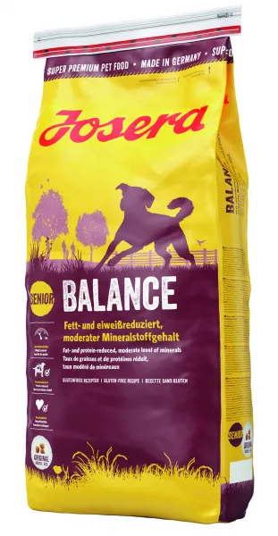 Josera Dog Balance - Пълноценна суха храна за израснали слабоактивни кучета с ниско енергийно съдържание,900 гр.