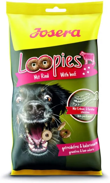 Josera Loopies Dog Snacks with Beef - Лакомство за кучета - снакс с телешко месо, 150 гр./3 пакета
