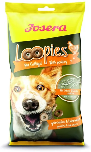 Josera Loopies Dog Treats with Poultry - Лакомство за кучета - вкусни хапки с пилешко месо, 150 гр./ 3 пакета